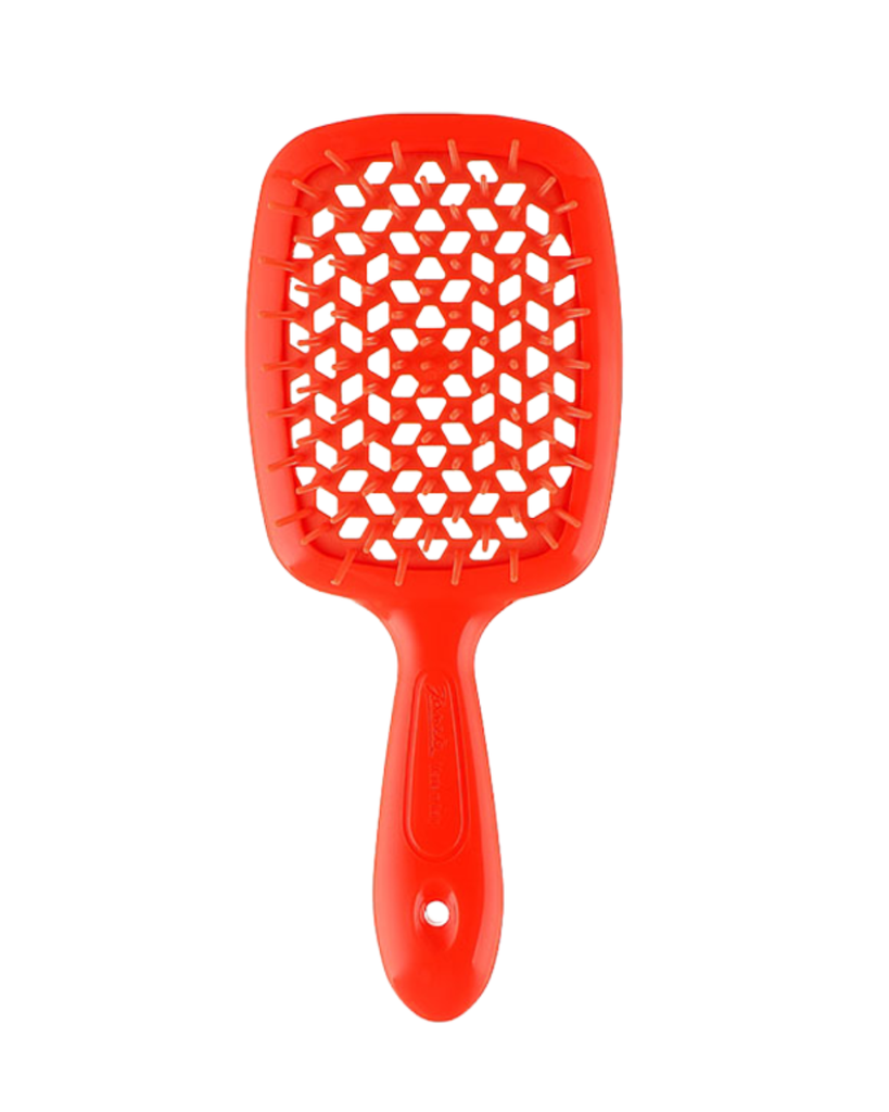 JANEKE SUPERBRUSH VENTED BRUSH WITH SOFT PINS FLUO ORANGE COLOUR