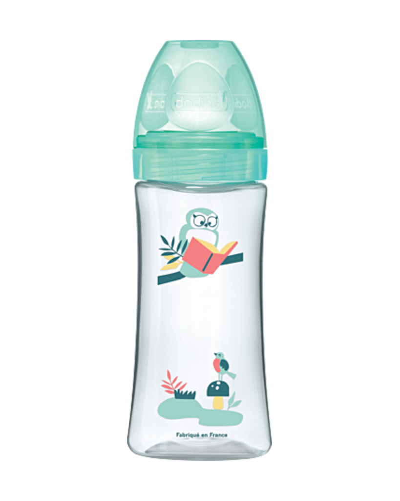 Dodie Bottle Initiation+ Anti-Colic 330ml Green +6 months Round Teat  3 Speeds Flow 3