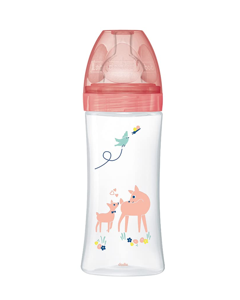 Dodie Bottle Sensation+ Anti-colic 330ml GARDEN +6 months flat Teat flow 3