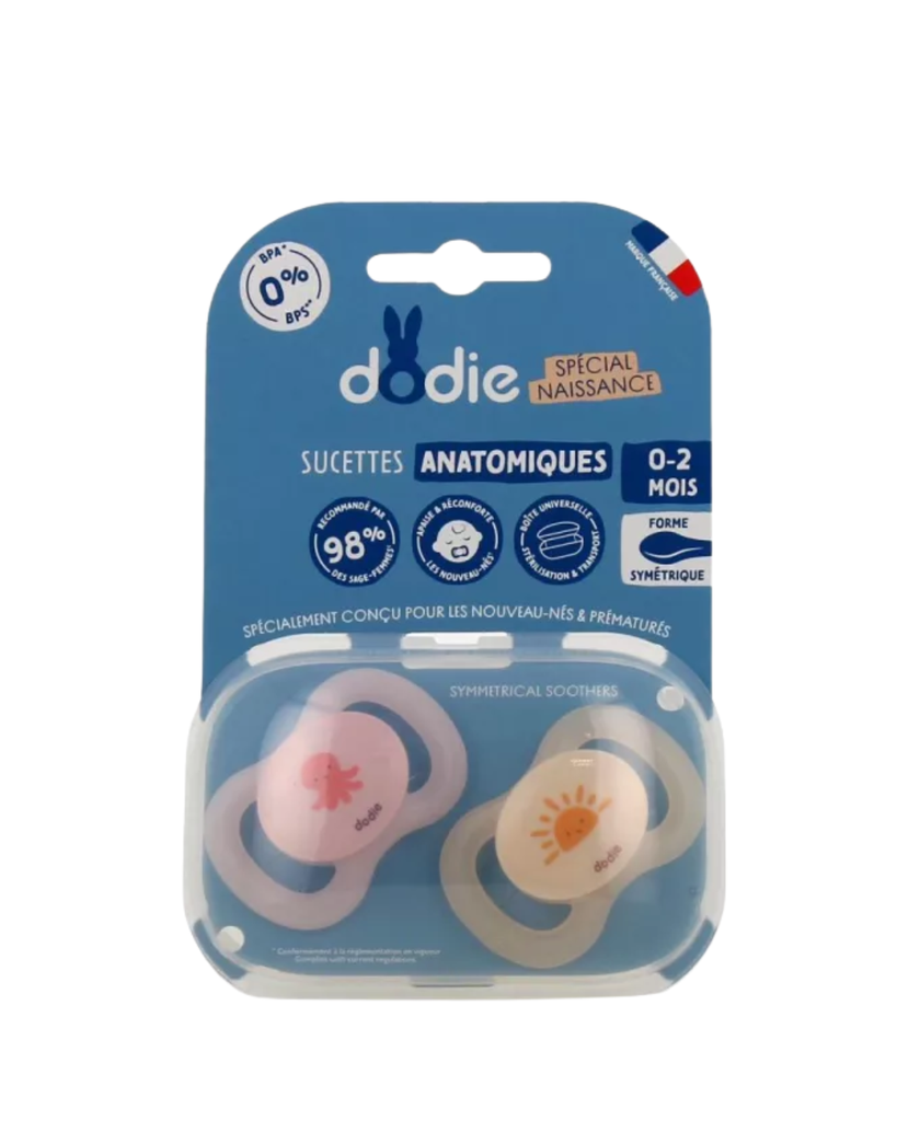 Dodie Soother 0-2 months NEW BORN Pink DUO N1