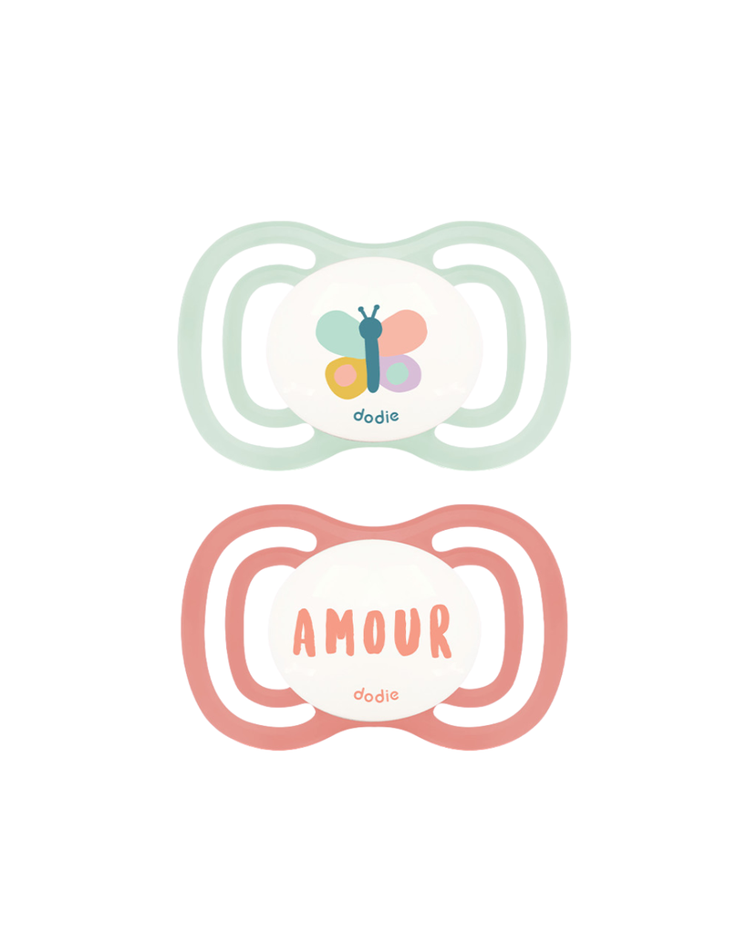 Dodie Soothers +18 months DUO EXTRA THIN PINK F4