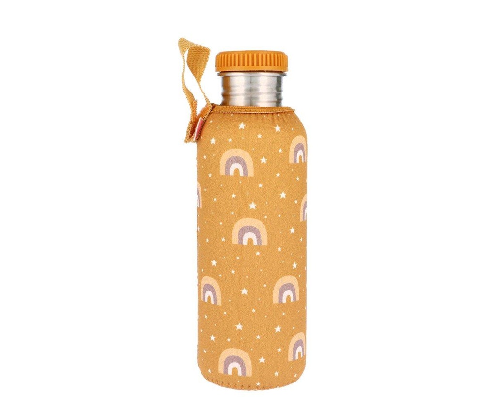 Tutete Steel Bottle with Mustard Rainbow Cover 750ml