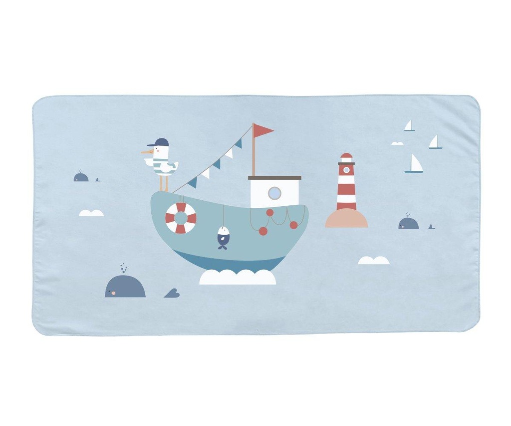 Tutete Microfiber Beach Towel with Fishing Boat