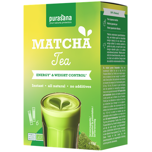Purasana Hot Drinks Matcha Tea 6 x 2g BIO