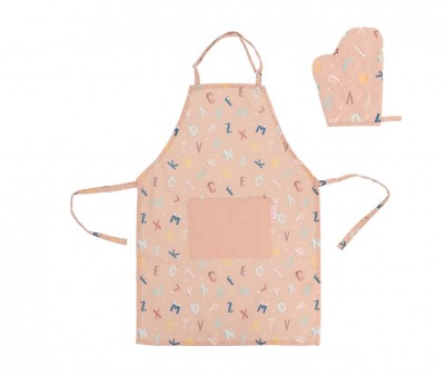 Tutete Set Gloves and Apron Funny Letters
