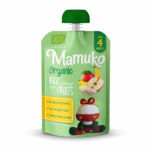 [bio0017] Mamuko Organic Rice Porridge with fruits puree 4+, 100g