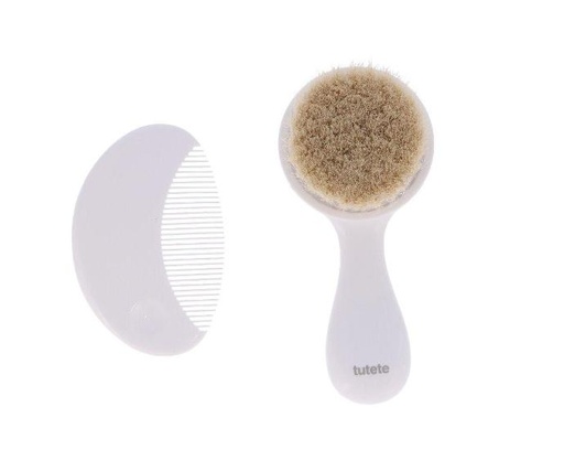 [8434149664014] Tutete Personalised White Comb & Brush Set