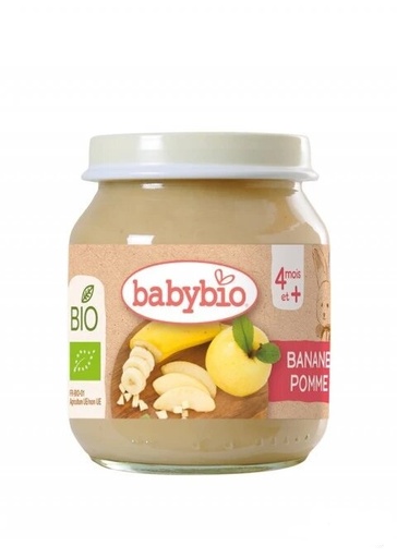 [50977] Babybio Banana Apple Jar Organic +6months *130gr