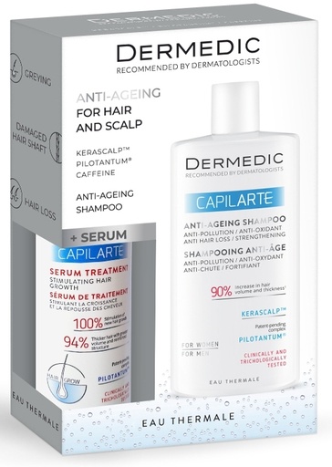 [ZDCAP0174-202] Dermedic Set Capilarte Serum Treatment 150ml+Capilarte Anti-Ageing Shampoo 30ml