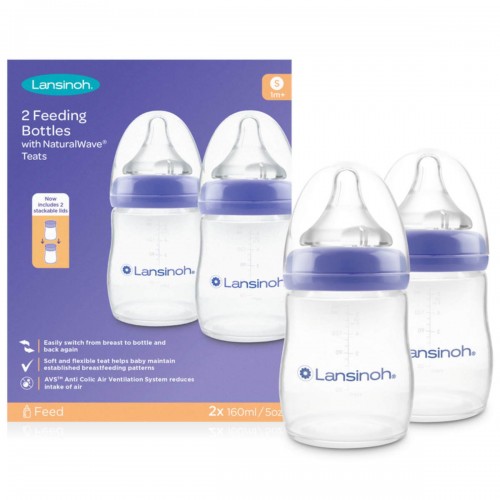 [5060420234015] Lansinoh Set me 2 biberona plastik 160ml