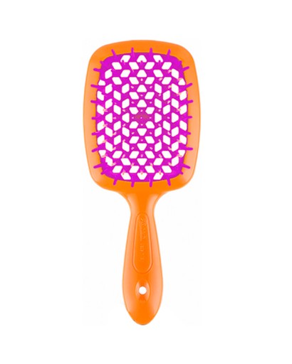 [86SP226 ARA] JANEKE SUPERBRUSH VENTED BRUSH WITH SOFT PINS FLUO ORANGE/FUCHSIA