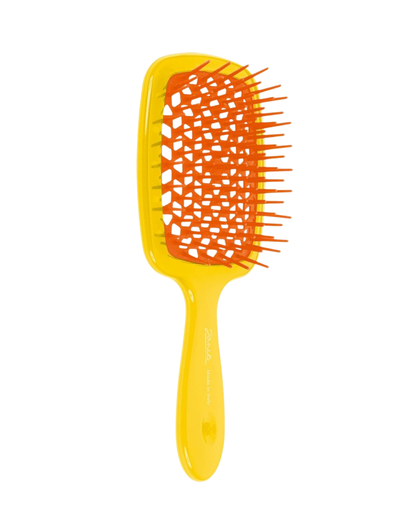 [86SP226 GIA] JANEKE SUPERBRUSH VENTED BRUSH WITH SOFT PINS FLUO YELLOW/ORANGE