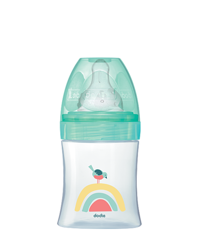 [3700763537023] Dodie Bottle Initiation+ Anti-Colic 150ml 0-6 months Round Teat 3 Speeds Flow 1