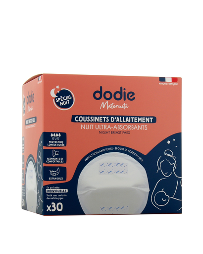 [3700763501376] Dodie Nursing Pads Slim NIGHT in Individual Pouch x30