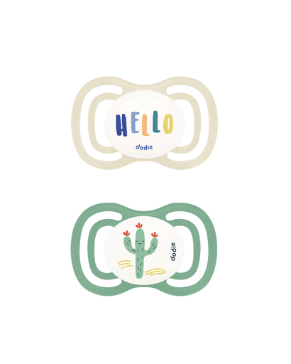 [3700763512402] Dodie Soothers +18 months DUO EXTRA THIN GREEN F6