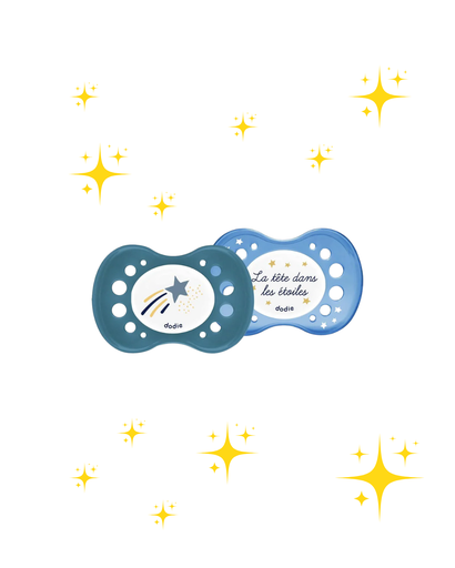 [3700763508344] Dodie Soothers +18 months DUO NIGHT BOY UNDER THE STARS A98