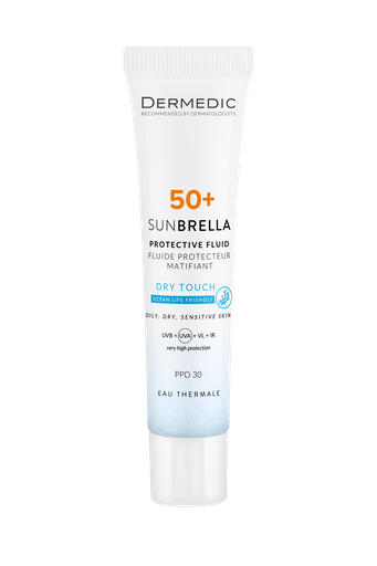 [P6SUN1068-040] Dermedic Sunbrella Dry Touch Protective Fluid SPF50+ PPD30; 40ml