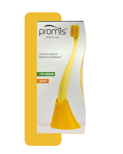 [4260689830459] Promis Yellow Brush & Holder