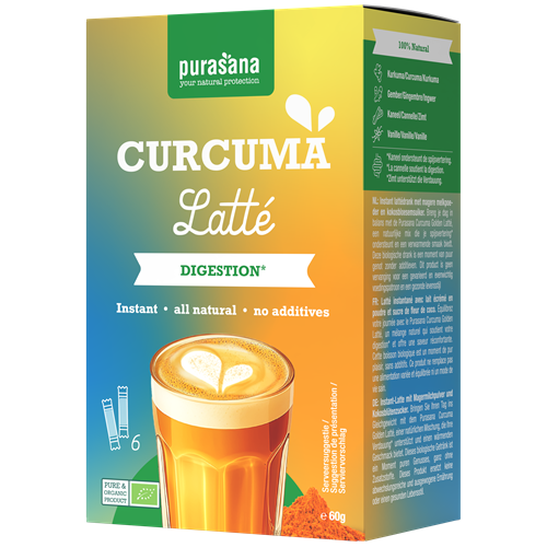 [PURAHD01] Purasana Hot Drinks Curcuma Latte 6 x 10g Bio