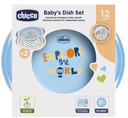 Chicco baby dish set 12m+ blu