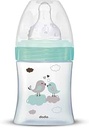 Dodie Bottle Initiation+ Anti-colic GLASS 150ml GREEN 0-6 months Round Teat 3 Speeds Flow 1