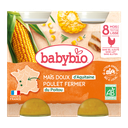 Babybio Sweet Corn Chicken Jar +8months 2x200gr