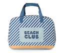 Tutete Personalized Beach Bag vith Mesh Bottom Stripes 