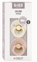Bibs Colour 2 Pack Latex Size 1 Ivory/Blush 