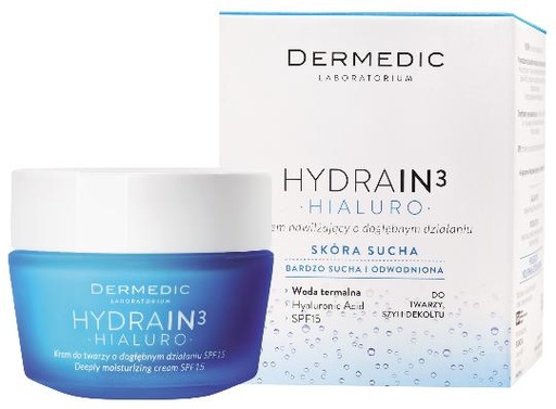 [604-DM-112] Dermedic Hydrain3 Hialuro Deeply Moisturizing Cream ,50ml