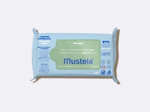 [3504105037864] Mustela cleansing wipes bio * 60