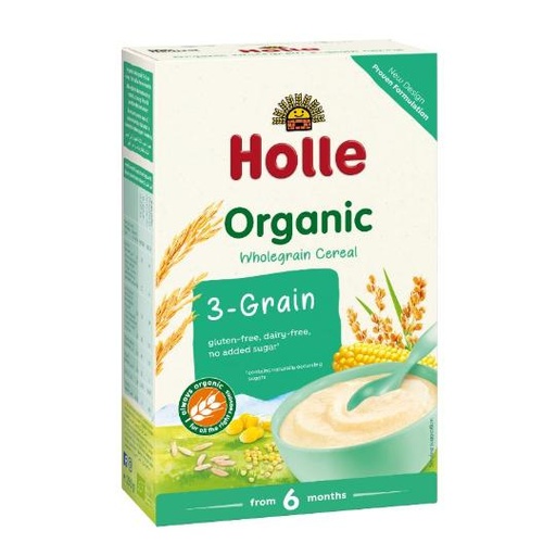 [7640104951254] Holle Organic 3-Grain Porridge, 250g