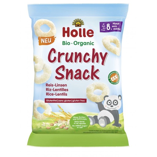 [7640161879980] Holle Crunchy Snack Rice-Lentils ,25gr